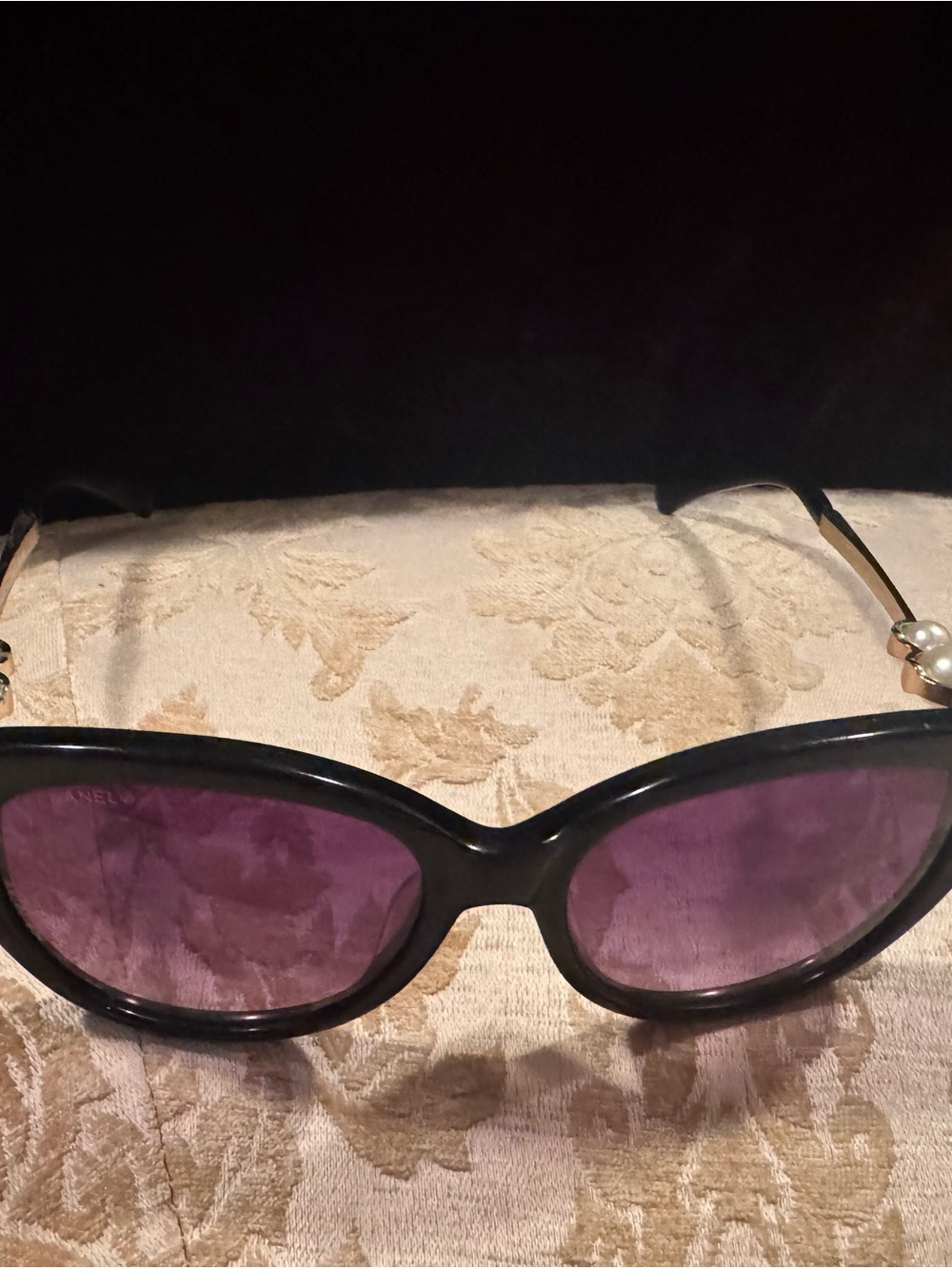 Black Frame Purple Lens Women's Sunglasses